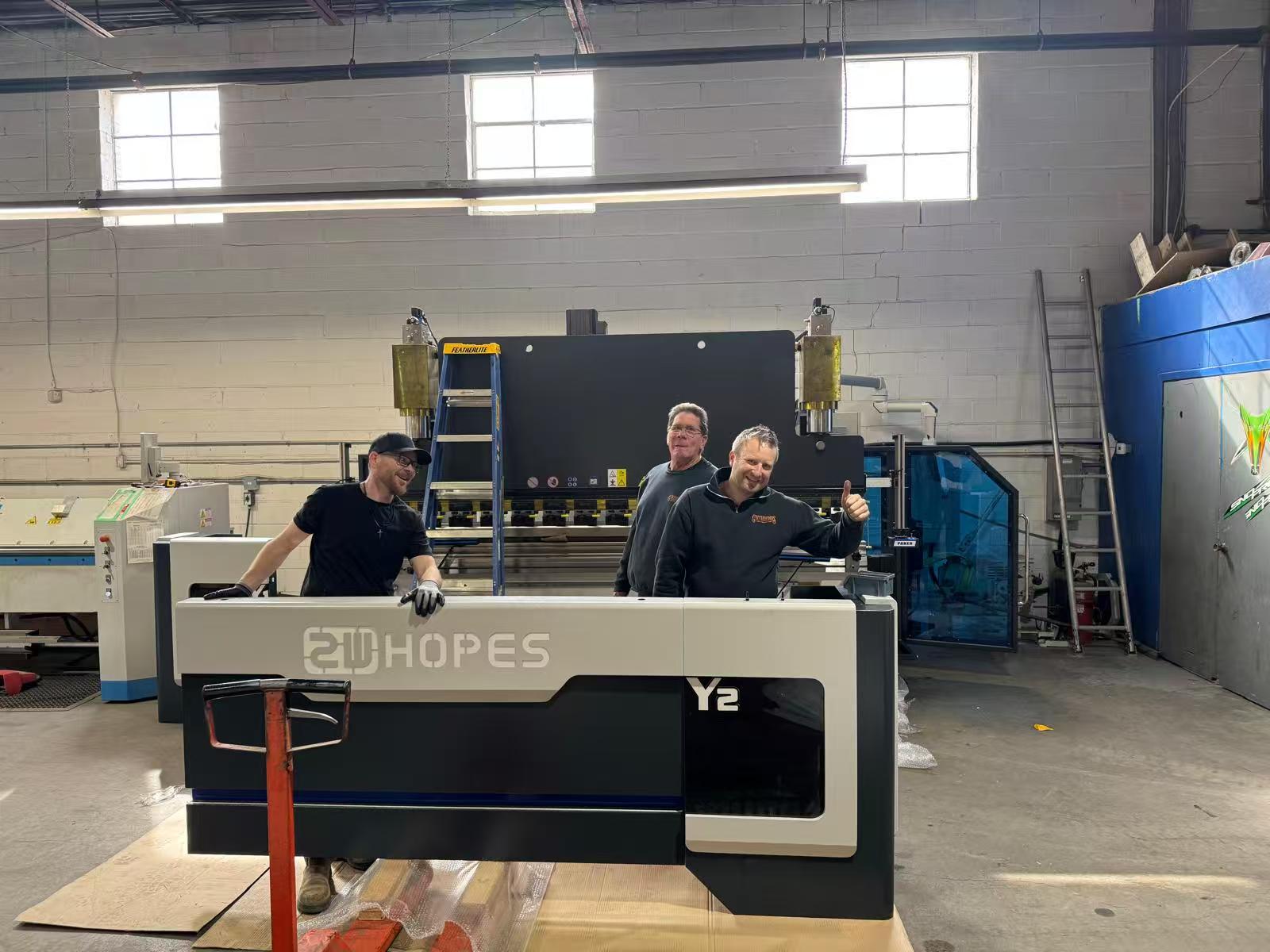 130T3200DA53TX Press Brake for 4mm Copper Plate Bending in Canada